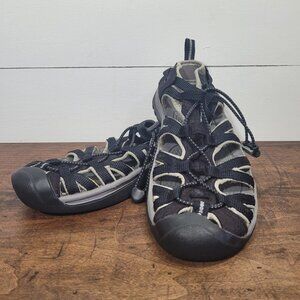 Keen Sandal  Women's sz 8.5 Whisper Watersport Black Hiking Slip On Shoes